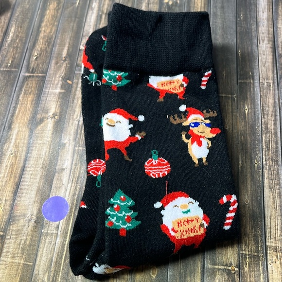 5for$10 Christmas Socks Deer Santa Breathable Socks Winter Warm Mid-Calf Socks - Picture 3 of 5
